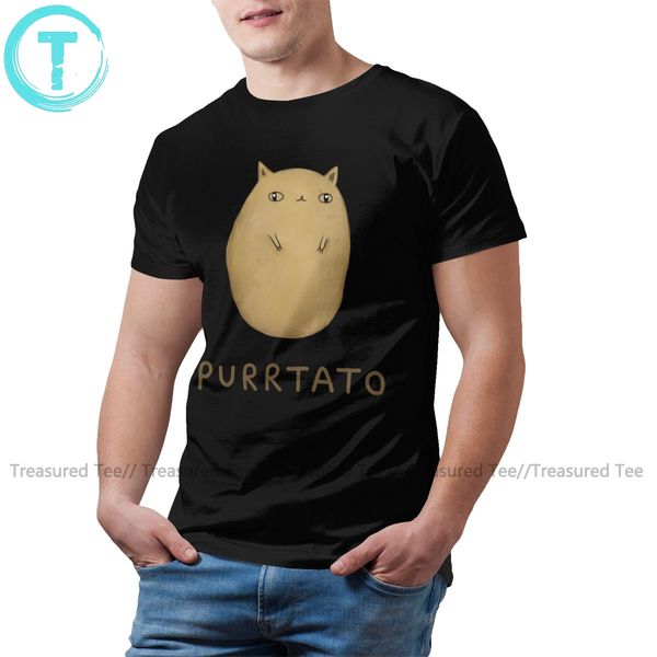 

potato t shirt purrtato t-shirt 100 percent cotton awesome tee shirt printed oversized man short-sleeve tshirt