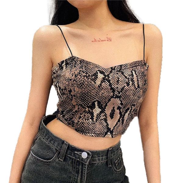 

2020 new women serpentine camis female vest crop sleeveless strap camis bandeau women streetwear vest, White;black