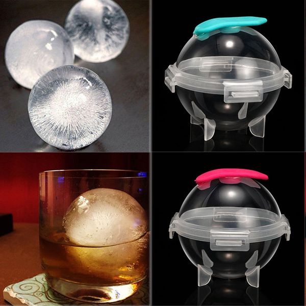 Silicone Redonda Hóquei no Gelo Mold criativa Plastic Whisky Cocktail Ice Cube Bola fabricante de moldes Kitchen Bar Beber Supplies VT1584