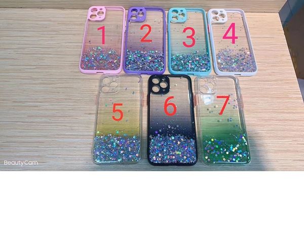 

glitter flowing floating case cover for iphone12 12max 12pro 12promax 11 11proxsmax bling liquid quicksand star shaped paillette for samsung