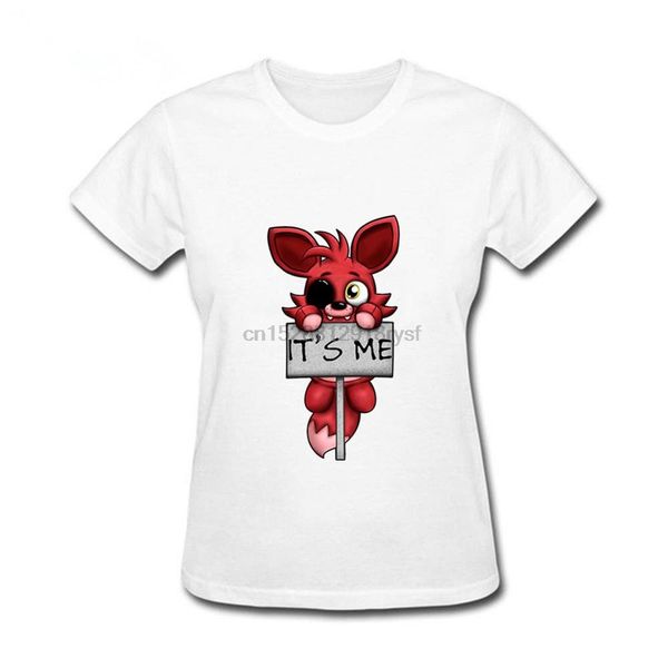 

2020 summer 100% cotton fnaf plush foxy t shirt women short sleeves tee hip hop streetwear for fans hipster tee