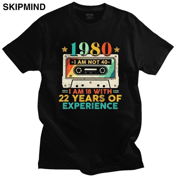 

смешное vintage май 1980 тенниска мужчина сорокового дня рождения подарок короткого рукав casual 40 years old tee монтажн 100% хлопок кассет