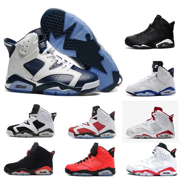 

6 men basketball shoes black cat angry bull sport blue oreo olympic maroon chrome sports shoes size 40-47