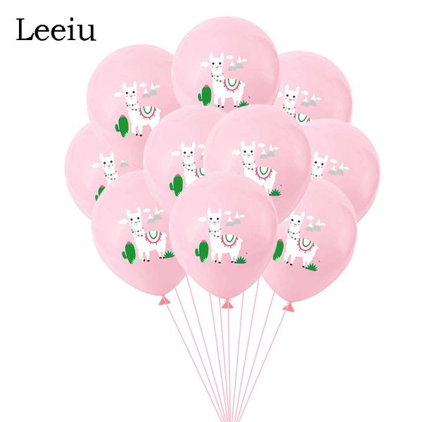 

party decoration leeiu 10pcs colorful animal llama balloons baby shower kids birthday alpaca latex wedding