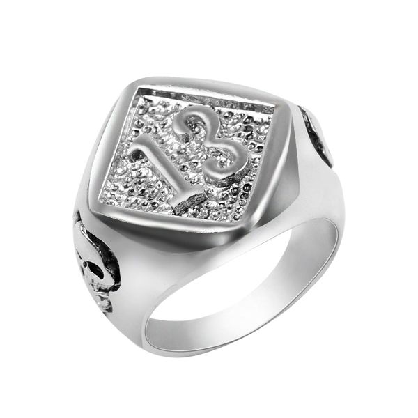 

cluster rings cool punk style skull jewelry cast ring 13 digital simple personality men's gift for woman man, Golden;silver
