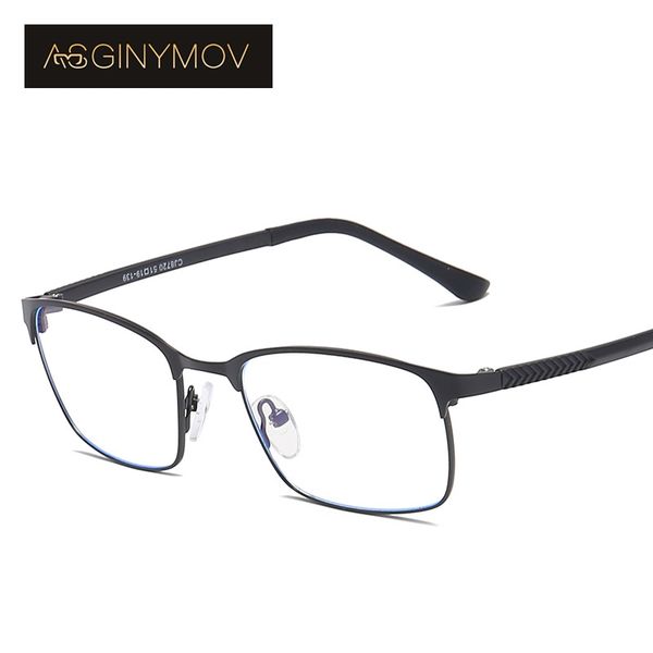 

sunglasses as ginymov metal anti-blue light glasses for men optical myopia spectacle frame flexible temples tr90 legs male eyewear, White;black