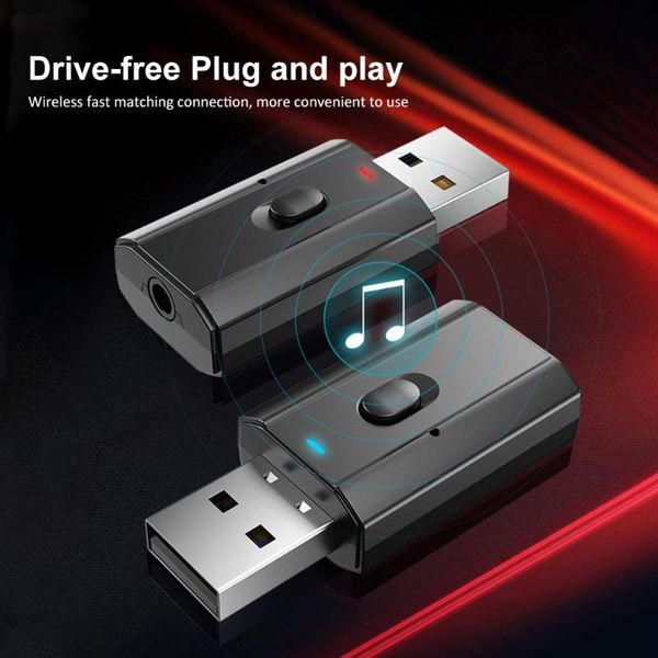 

aux car bluetooth receiver 3.5mm jack audio music bluetooth 5.0 car kits wireless music adapter handsspeaker auto stereo