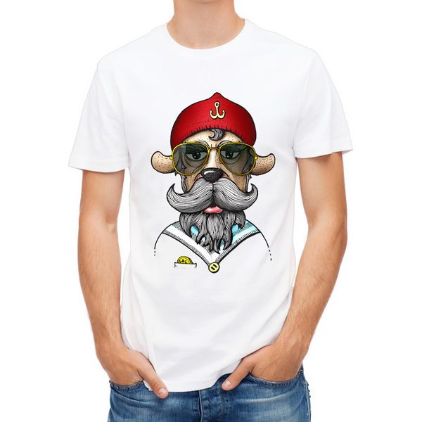 

графический собака новые футболки одежда comics мужчины футболка crew neck dog art streetwear tops cute boy t-shirt мультфильм тройники
