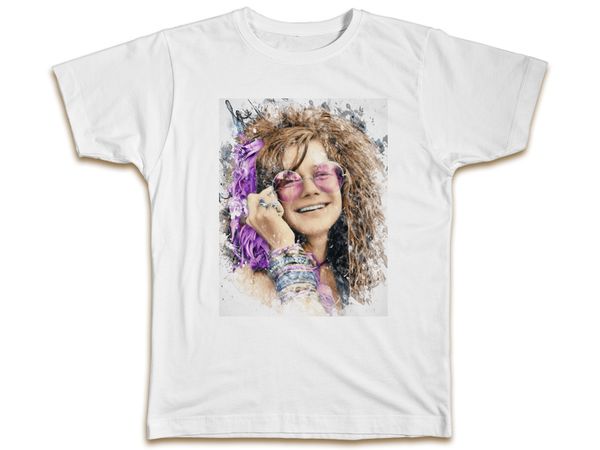 

janis joplin t-shirt - cool designer retro graphics music present mens womens