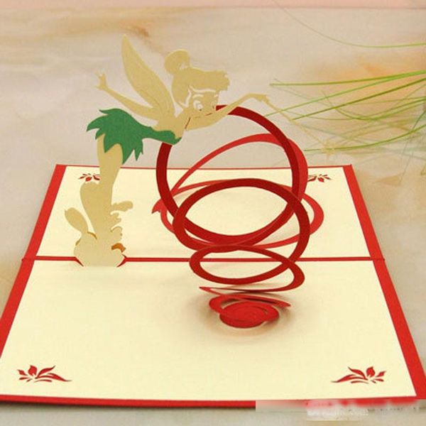 

magic fairy handmade kirigami origami 3d pop up greeting cards invitation card for christmas birthday party gift