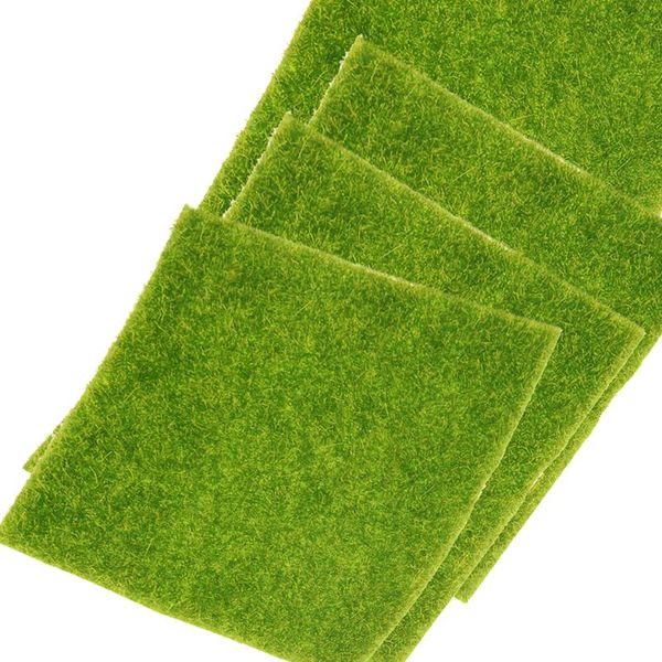

1pc 15x15cm diy artificial fake moss decorative garden simulation plants lawn turf green grass micro landscape decoration