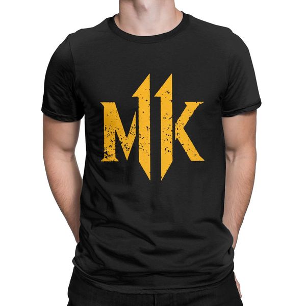 

mortal kombat 11 vintage logo men tees funny tees short sleeve crewneck t-shirts pure cotton 4xl 5xl plus size gift idea