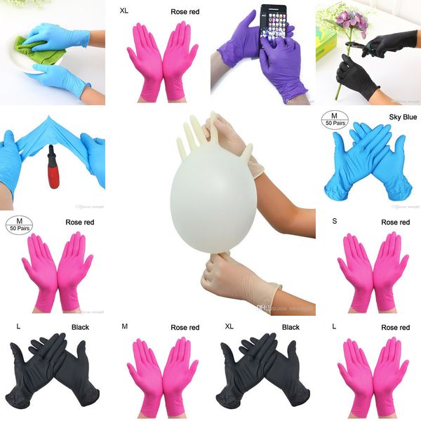 

перчатки быстрая доставка нитриловые водонепроницаемый экзамен одноразовые перчатки ambidextrous для дома перчатки привет 2wne1