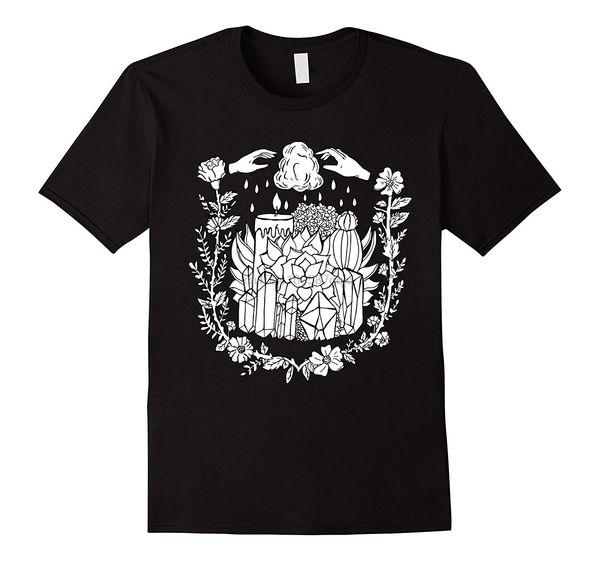 

men's fashion t shirt crystals and succulents witchy shirt men summer t shirt