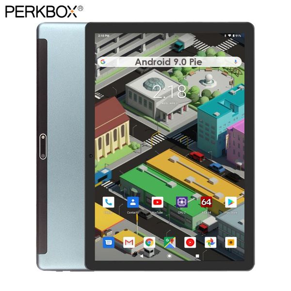 

super 32gb emmc gaming tablet pc 10 inch 5mp 1280x800 full screen dual 2.5d glass wifi 3g phone call android 9.0 pie media pad