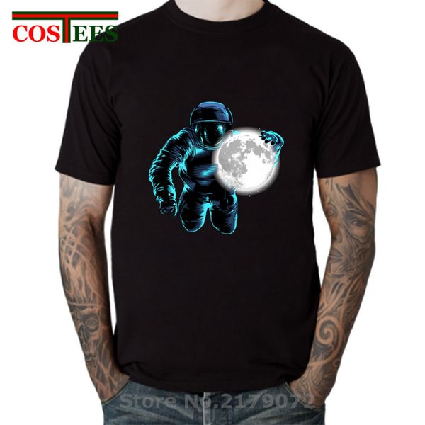 

funny astronaut moon t shirts men cosmos galaxy space t-shirts planets stars clothing astronomy tee shirt occupy the moon tshirt