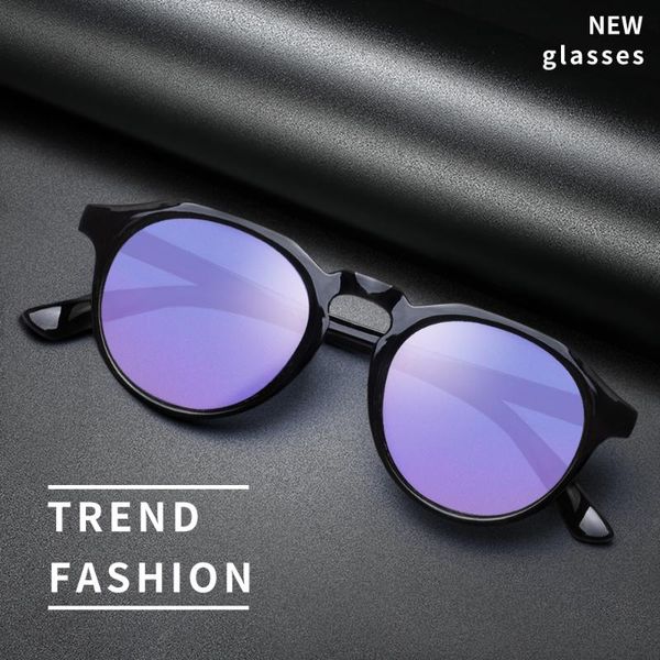 

polarized lady round frame multi-color lens vision mirror temple fashion style sunglasses u14001 uv400 eyewear, White;black