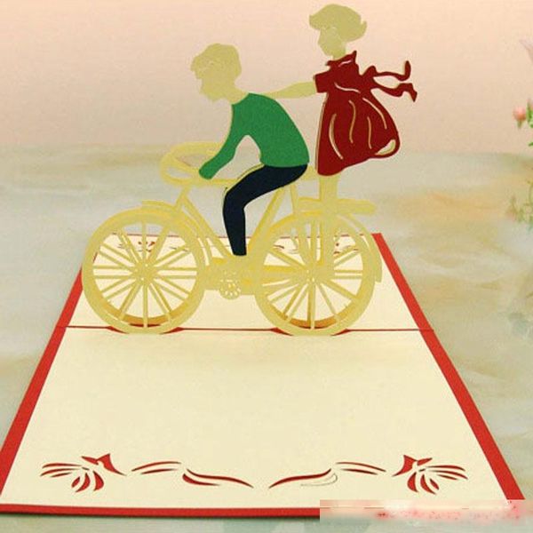 

wholesale 3d love greeting card wedding handmade creative kirigami & origami pop up valentine s day gift thank you cards