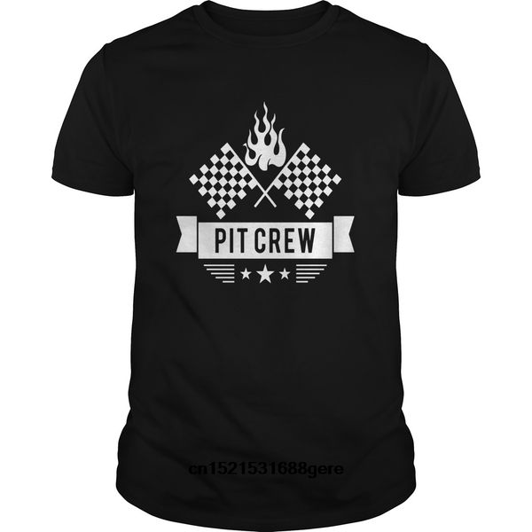 

смешная футболка pit crew огонь клетчатый флаг футболка тенниска мужчин тройник