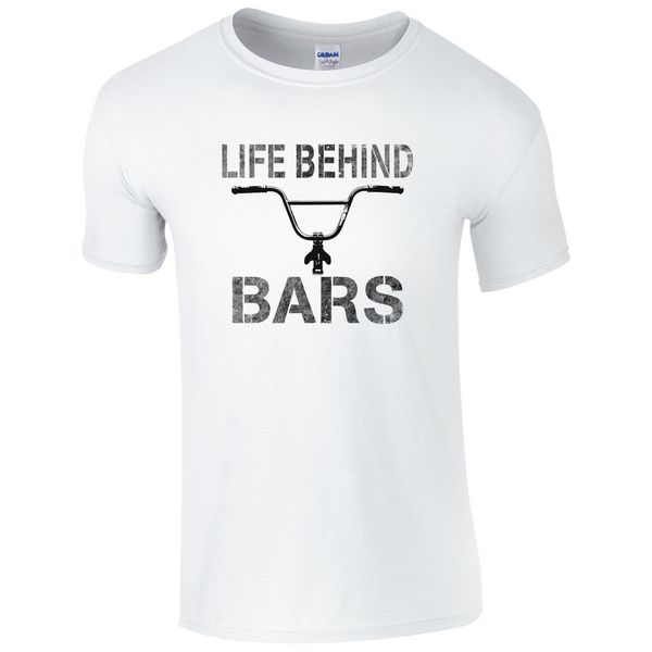 

life behind bars bmx t-shirt - funny skate park dirt track biker gift men print t shirt fashion short sleeve