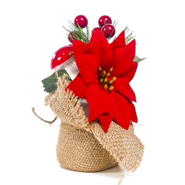 

6inch tall artificial holiday tableornament christmas tree with berries and pine cone decorations ozdoby choinkowe