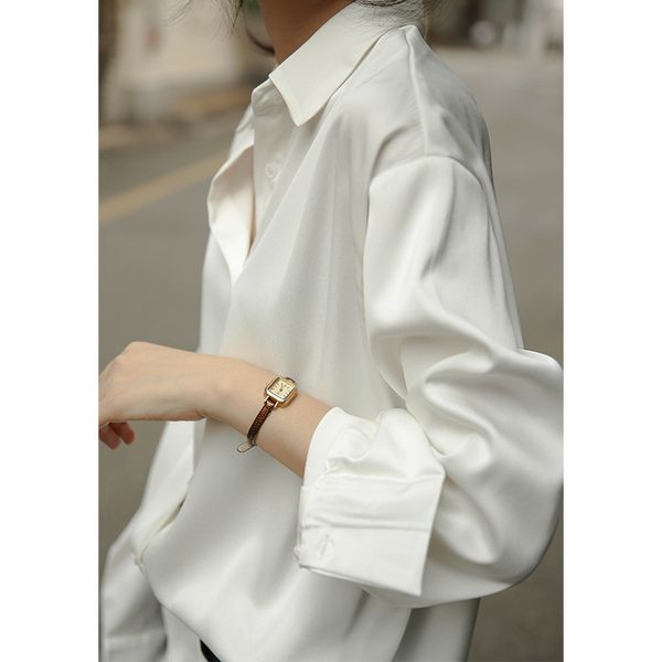 

women's blouses & shirts high end poplin shirt female office lady white blouse casual business women long sleeves career autumn wear