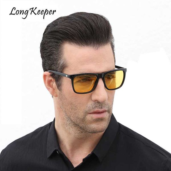 

sunglasses 2021 night vision glasses for men driving womens polarized yellow lens by longkeeper, White;black