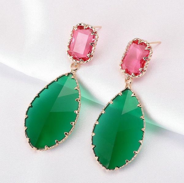 

trendy cz green leaf earring for women summer new, Silver