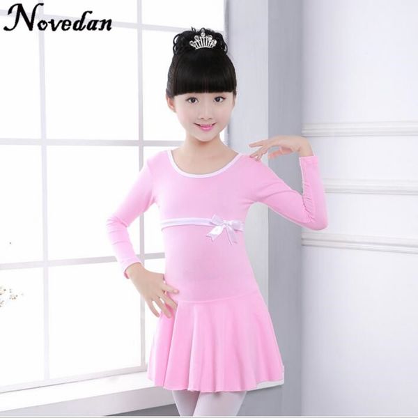

stage wear baby kids pink cotton ballet leotard dress toddler girls practice dance for children, Black;red