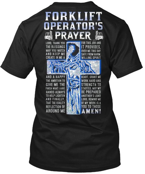 

men t shirt forklift operator's prayer women tshirt