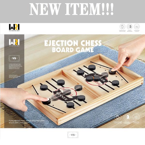 

wood fast sling puck game slingsgame toy paced winner board game for kid and adult