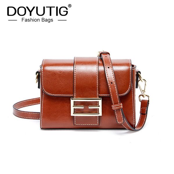 

doyutig summer fresh genuine leather crossbody bag women elegant handbags lady fashion real leather messenger shoulder bags f729