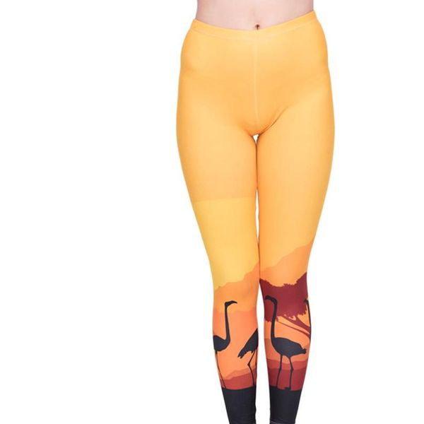 

new arrival women legging orange triangle printing fashion cozy leggings high waist woman pants drop shipping, Black