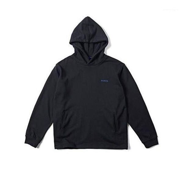 

clothing letter print mens designer hoodies fashion pocket panelled mens designer hoodies casual solid color males, Black
