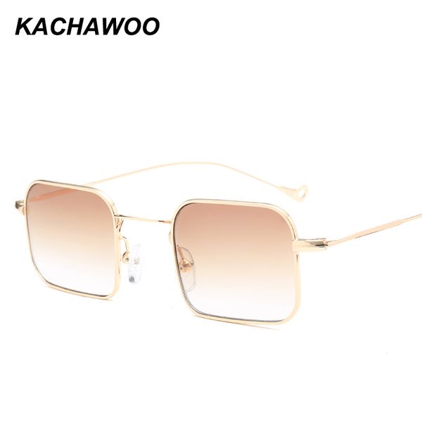 

kachawoo small rectangle sunglasses male gradient lens metal frame mini sun glasses for women summer accessories 2020, White;black