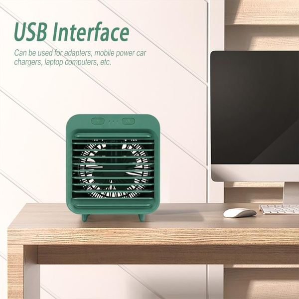 

air conditioner light mini portable conditioning humidifier purifier usb deskair cooler fan with 2 water tanks home #t1g