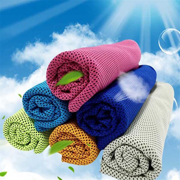 

1pcs quick drying towel outdoor physical cooling portable 100x30cm gym cold sensation sports fitness towels rapid cooling