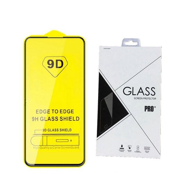 

full cover 6d 9d tempered glass screen protector ab glue edge to edge for huawei y6 y5 2019 enjoy 9s 9e y9 prime 2019 100pcs/lot in retail
