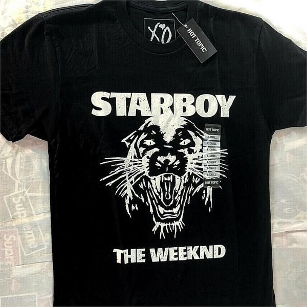 

официальный the weeknd starboy xo t-shirt mens размер xs tiger tee black nwt мода стиль