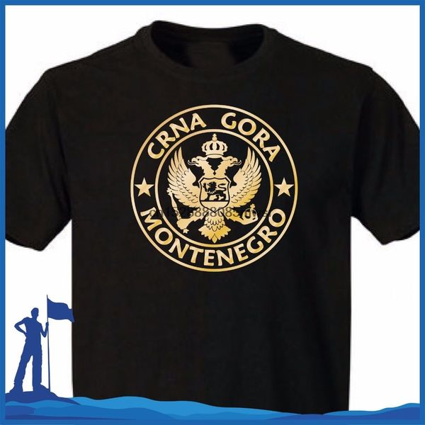 

new 2020 fashion print t shirts man short sleeve black cotton t-shirt crna gora montenegro printed t-shirt pure cotton men
