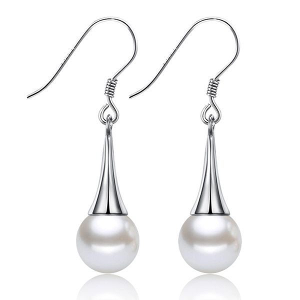 

dangle & chandelier silvering hair shambhala crystal red imitation pearls black opal earrings fashion jewelry wholesale 8mm, Silver