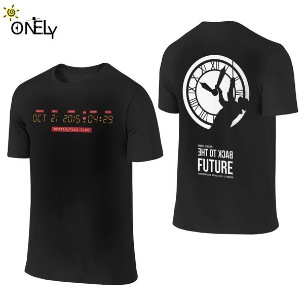 

back to the future doc brown the clock tower tee classic round neck fashionable natural cotton us size s-6xl big size t shirt