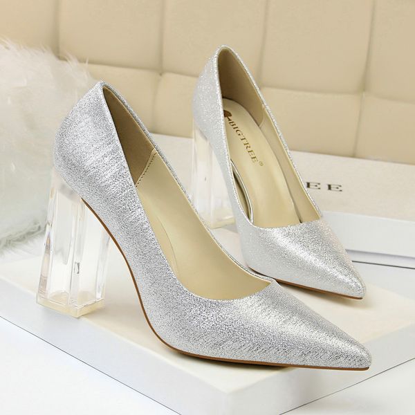 

silver gray black women bridal wedding shoes faux silk satin rhinestone crystal shallow woman pumps stiletto high heel