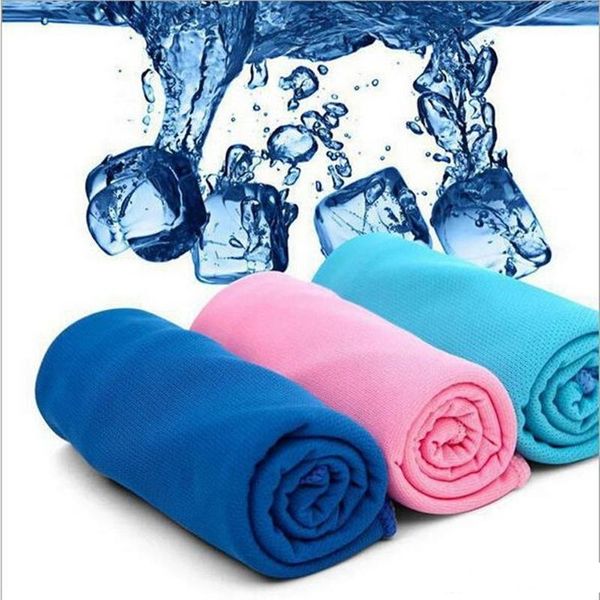 

color magic cold towel exercise fitness sweat summer ice towel outdoor sports ice cool towel hypothermia 90x35cm cooling towels