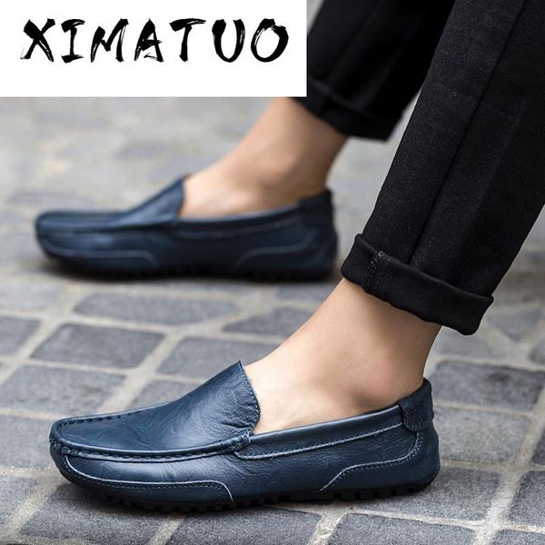 

мужская обувь из натуральной кожи casual вождения обуви мужчины мокасины мокасины поскользнуться на итальянском языке для большого размера, Black