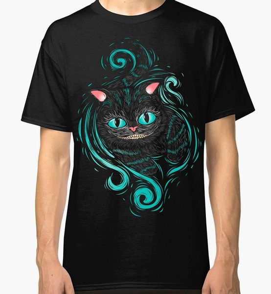 

cheshire cat art t-shirt алиса в стране чудес tee мужчины женщины все размеры
