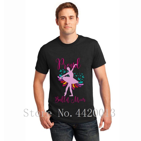 

customize cotton round collar proud ballet mom ballet dance ballerina dancer kawaii leisure hiphop men's t shirt
