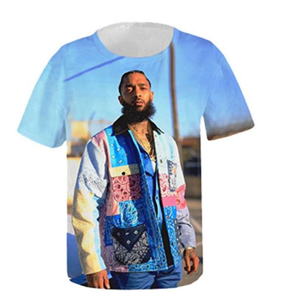 

rap singer print man t-shirts fashion new sell causal clothing 3d digital printing designer male casual short sleeve summer tee, White;black