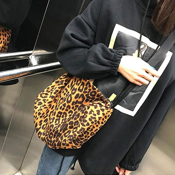 

women handbags cotton leopard sports leisure diagonal cross-pack travel bag crossbody shoulder bags ladies casual bags ju23