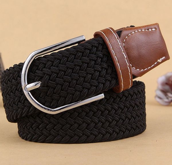 

men's casual belts elastic luxury belt gentleman mens canvas belt jeans designer shirts belts for men black blue, Black;brown